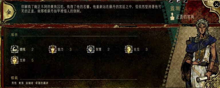 蘇丹的遊戲角色攻略-蓋斯